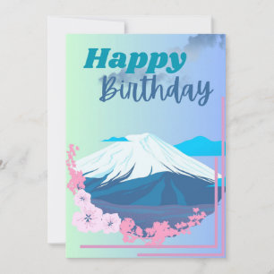 Grattis på födelsedagen-hälsningskort (japanskt te julkort