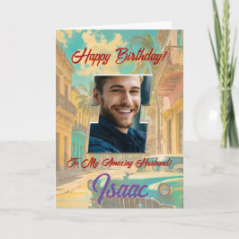 Grattis på födelsedagen hälsningskort med foto tack kort