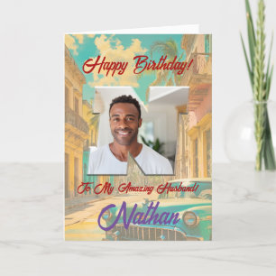 Grattis på födelsedagen hälsningskort med foto tack kort