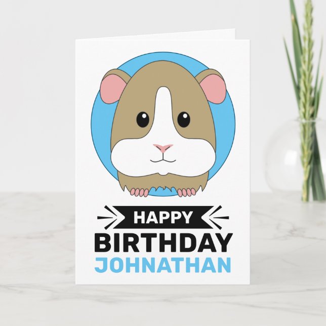 Grattis på födelsedagen Hamster Personlig Kort (Framsida)