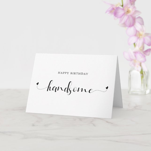 Grattis på födelsedagen Handsome romansome modern  Kort (Orkide)