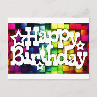 Grattis på födelsedagen - Happy Birthday Vykort