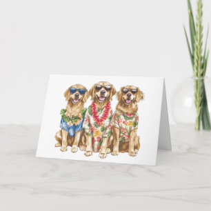 Grattis på födelsedagen Hawaiian Golden Retriever Kort
