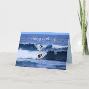 Grattis på födelsedagen Hawaiian Surfers Kort