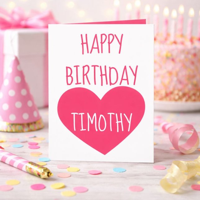 Grattis på födelsedagen Heart för honom Helgkort (Skapare uppladdad)
