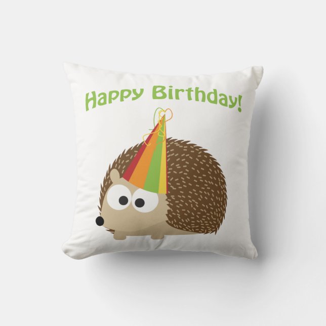 Grattis på födelsedagen! Hedgehog Kudde (Framsida)