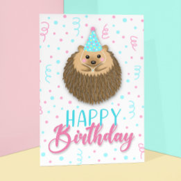 Grattis på födelsedagen Hedgie Kort