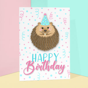 Grattis på födelsedagen Hedgie Kort