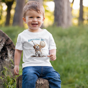 Grattis på födelsedagen Hedrad Beagle Hund Ballong T Shirt