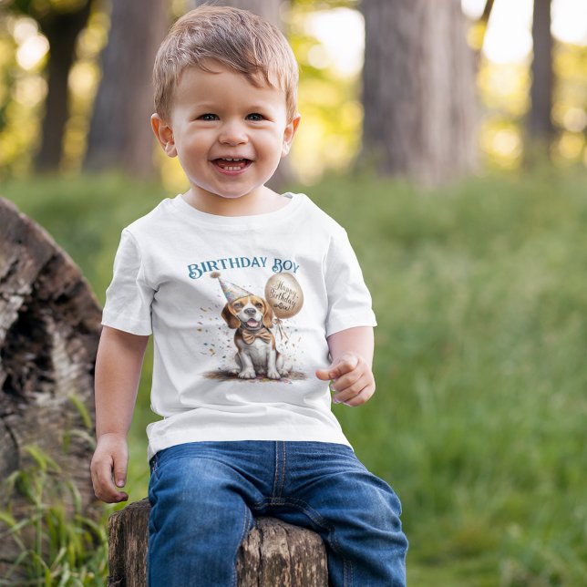 Grattis på födelsedagen Hedrad Beagle Hund Ballong T Shirt (Skapare uppladdad)