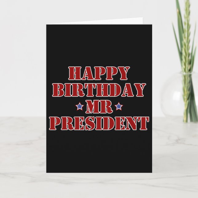 Grattis på födelsedagen herr president stolt suppo kort (Framsida)