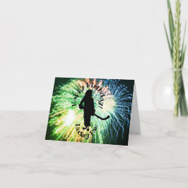 Grattis på födelsedagen Hockey Fläkt, Silhouette Kort