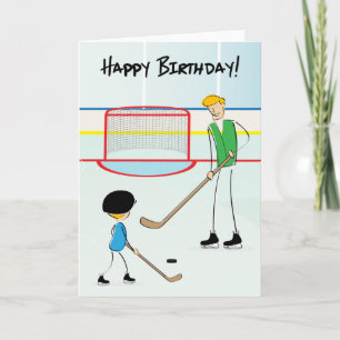 Grattis på födelsedagen Hockey Greeting Card (från Kort