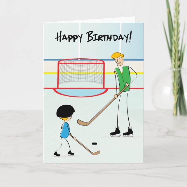 Grattis på födelsedagen Hockey Greeting Card (från Kort (Framsida)