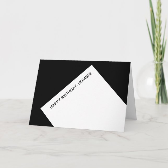 Grattis på födelsedagen, hombre kort (Framsida)