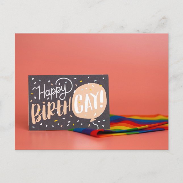 Grattis på födelsedagen Homosexuell Vykort (Framsida)