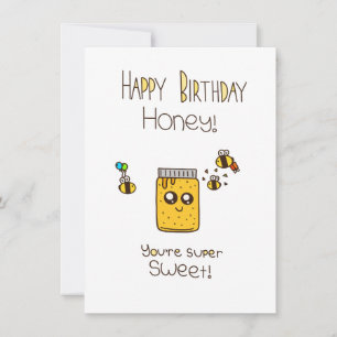 Grattis på födelsedagen Honung Inbjudningar