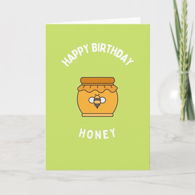Grattis på födelsedagen-honungskort kort (Framsida)