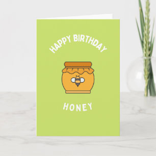 Grattis på födelsedagen-honungskort kort