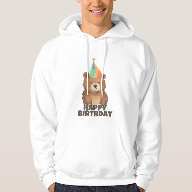 Grattis på födelsedagen hoodie (Framsida)