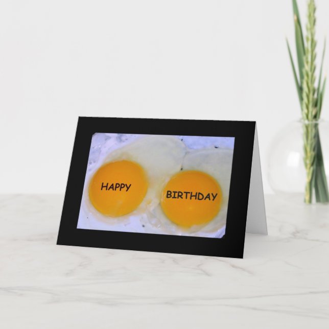Grattis på födelsedagen - Hoppas att det är Egg-st Kort (Framsida)