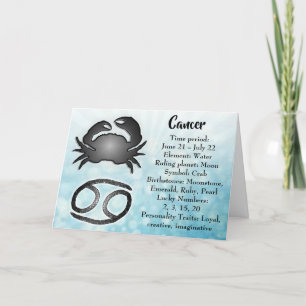 Grattis på födelsedagen Horoscope Sign Cancer Kort