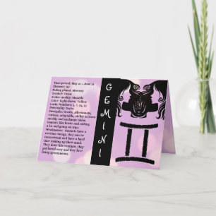 grattis på födelsedagen Horoscope Sign Gemini Kort