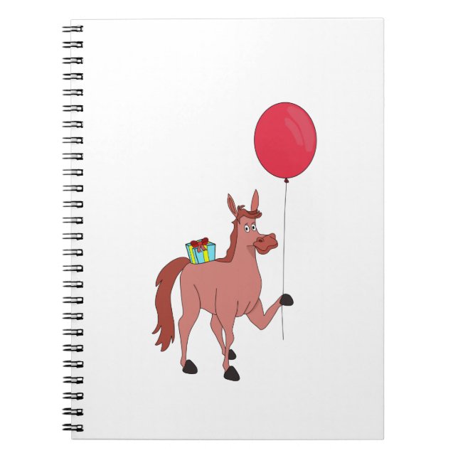 Grattis på födelsedagen Horse Anteckningsbok (Framsidan)