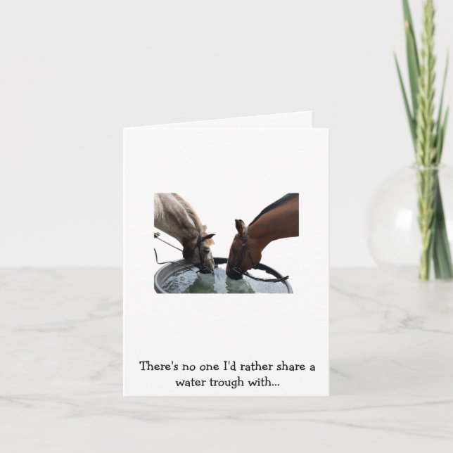 Grattis på födelsedagen Horse Friend Kort (Framsida)