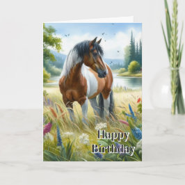 Grattis på födelsedagen Horse Lover Girl Kort