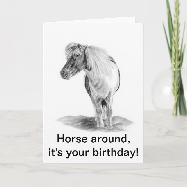 Grattis på födelsedagen Horse Lover Kort (Framsida)