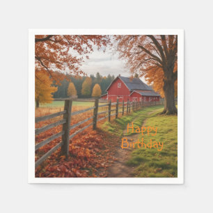 Grattis på födelsedagen Hösten Pappersservett