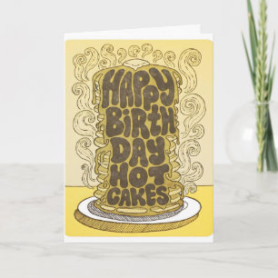 Grattis på födelsedagen Hot Cakes Letterpress-kort Kort