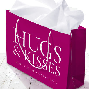 Grattis på födelsedagen Hugs & Kisses Rosa