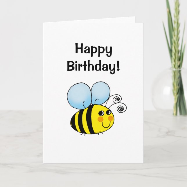Grattis på födelsedagen! (humla) kort (Framsida)