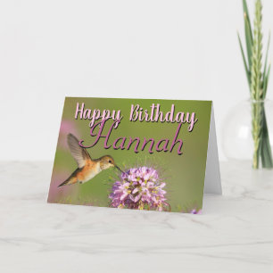 Grattis på födelsedagen Hummingbird Kort