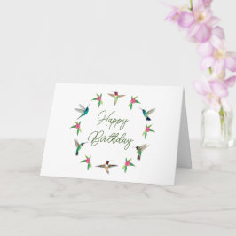 Grattis på födelsedagen Hummingbird-kort Kort