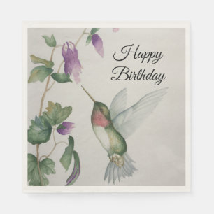 Grattis på födelsedagen Hummingbird Party Roligt S Pappersservett