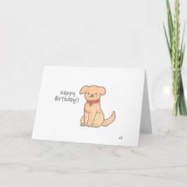 Grattis på födelsedagen Hund-kort Tack Kort