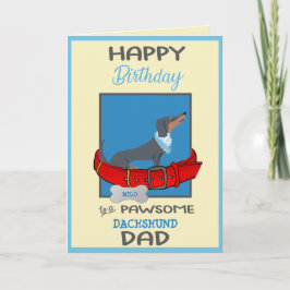 Grattis på födelsedagen Hund pappa från Dachshund Kort