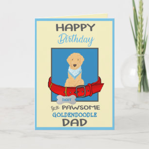 Grattis på födelsedagen Hund pappa från Goldendood Kort