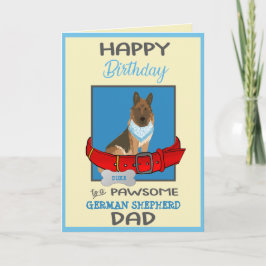 Grattis på födelsedagen Hund pappa från tyska Shep Kort