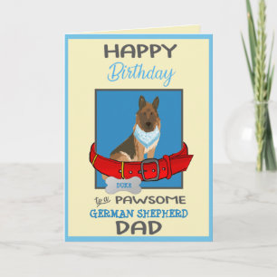 grattis på födelsedagen Hund pappa från tyska Shep Kort