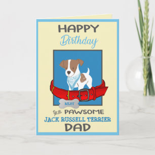 Grattis på födelsedagen Hund pappa Jack Russell Te Kort