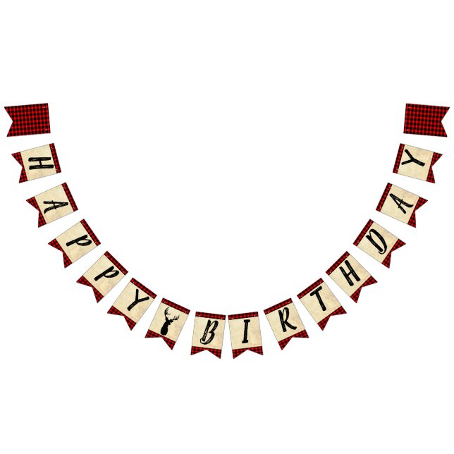 Grattis på födelsedagen Hunting Theme Vimplar (Alla)