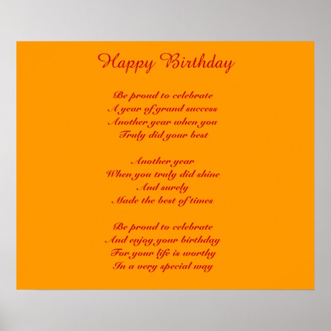 Grattis på födelsedagen hyllning poster (Framsidan)