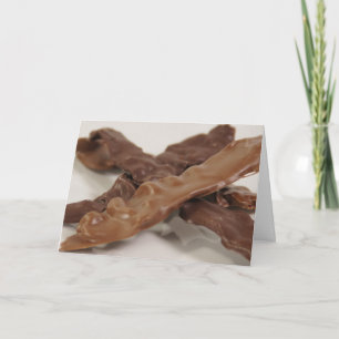 Grattis på födelsedagen i choklad och bacon kort