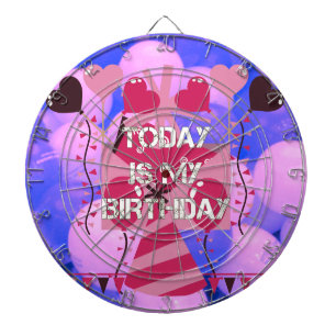 Grattis på födelsedagen i dag är min födelsedagsbl darttavla