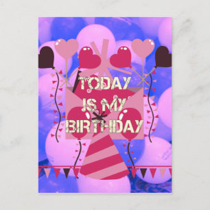 Grattis på födelsedagen i dag är min födelsedagsbl vykort