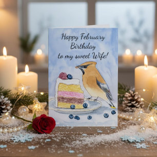 Grattis på födelsedagen i februari till en lycklig kort